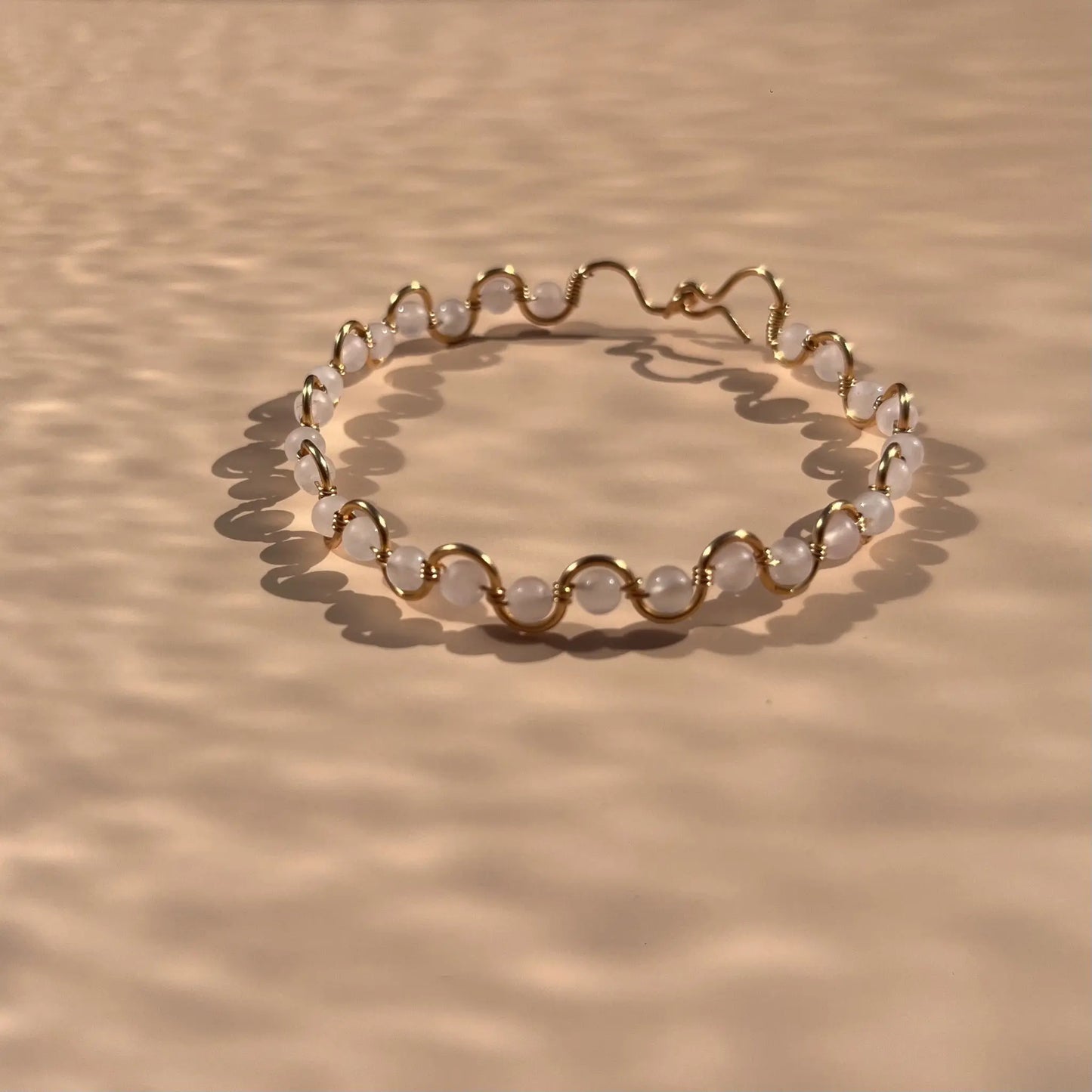 bracelet en quartz rose fait main dans le sud est de la france