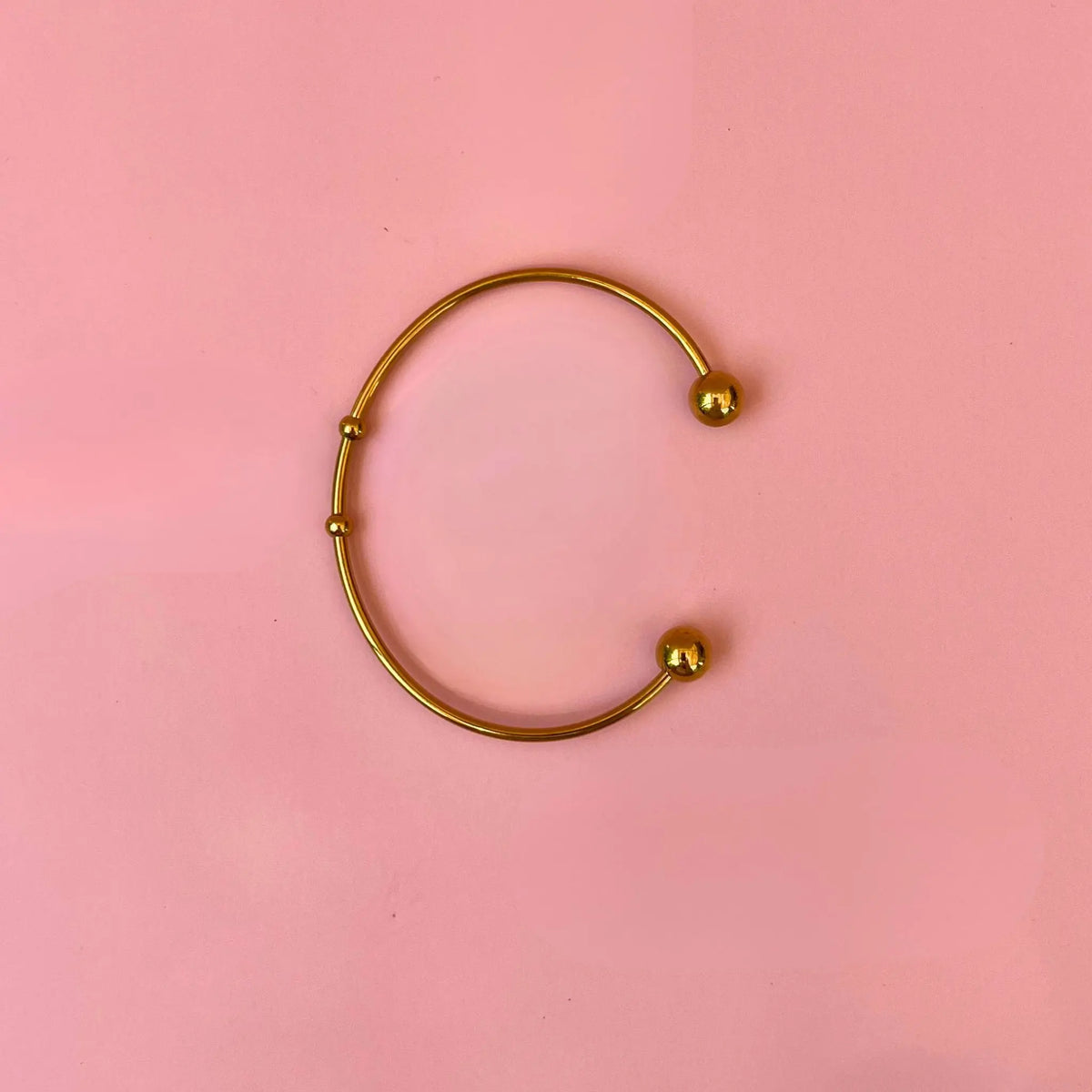 Jonc doré personnalisable à charms Lodzé, acier inoxydable