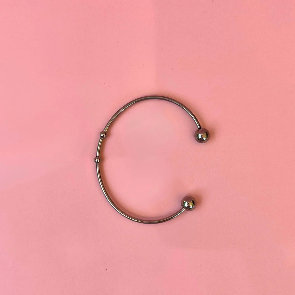 Jonc argenté personnalisable à charms Lodzé, acier inoxydable