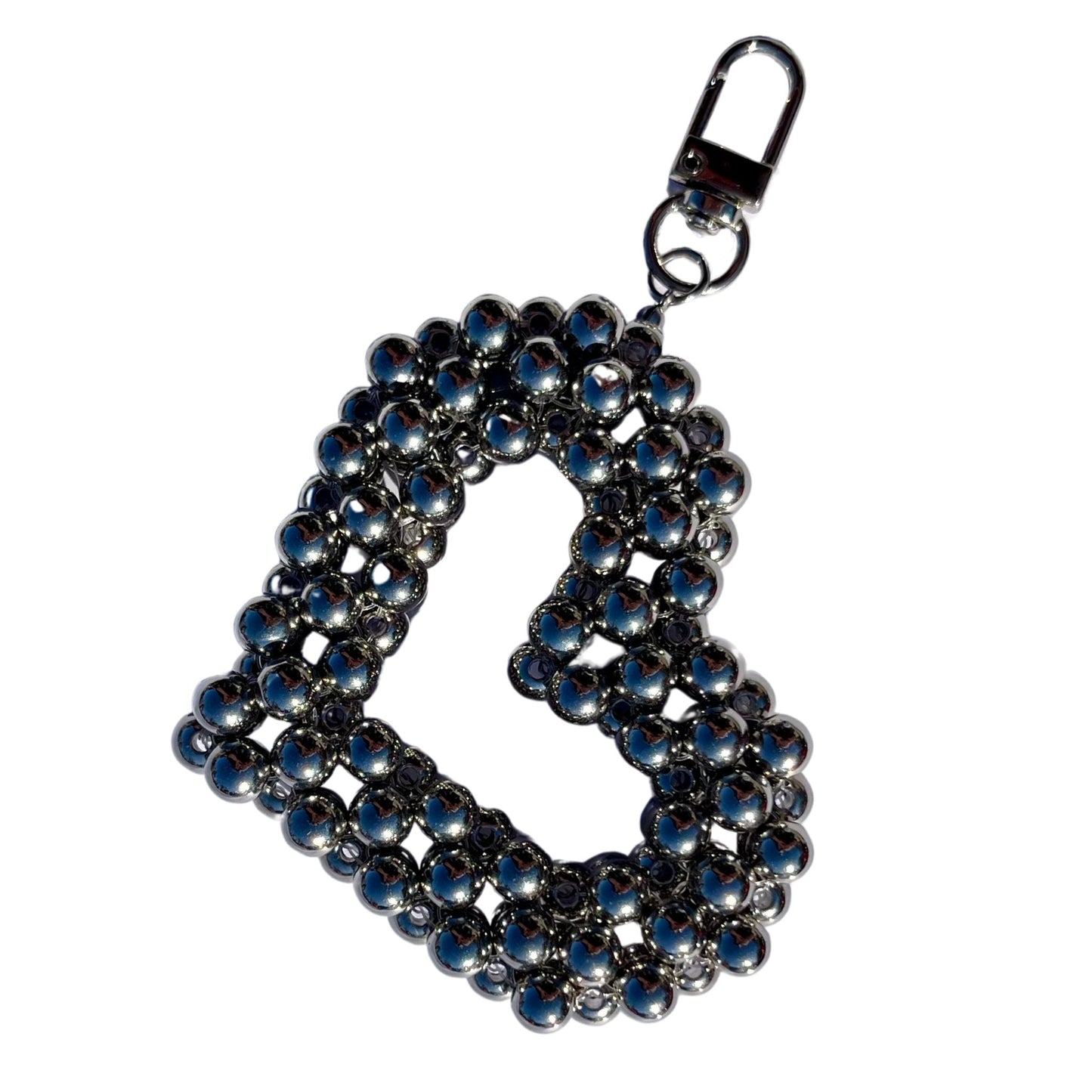 porte clé coeur - bijou fait main - accessoire en perles - Lodzé