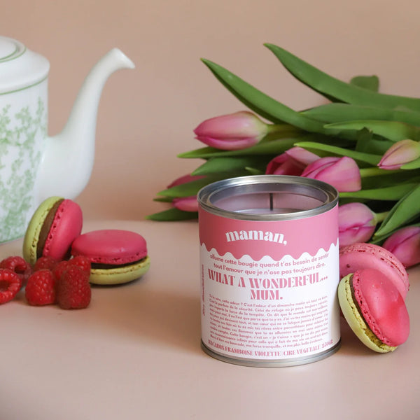bougie parfumée what a wonderfull mum par les bienfaitrices