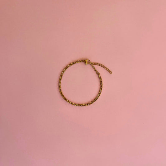 Bracelet maille forcat personnalisable Lodzé, acier inoxydable