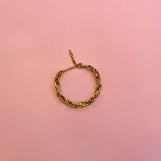 Bracelet maille texturée personnalisable Lodzé, acier inoxydable