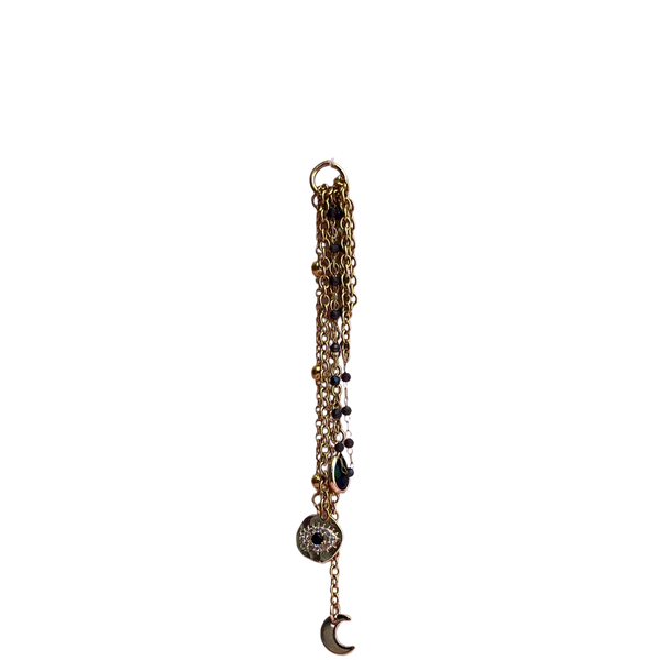 Accumulation de chaînes et de charms - pièce unique