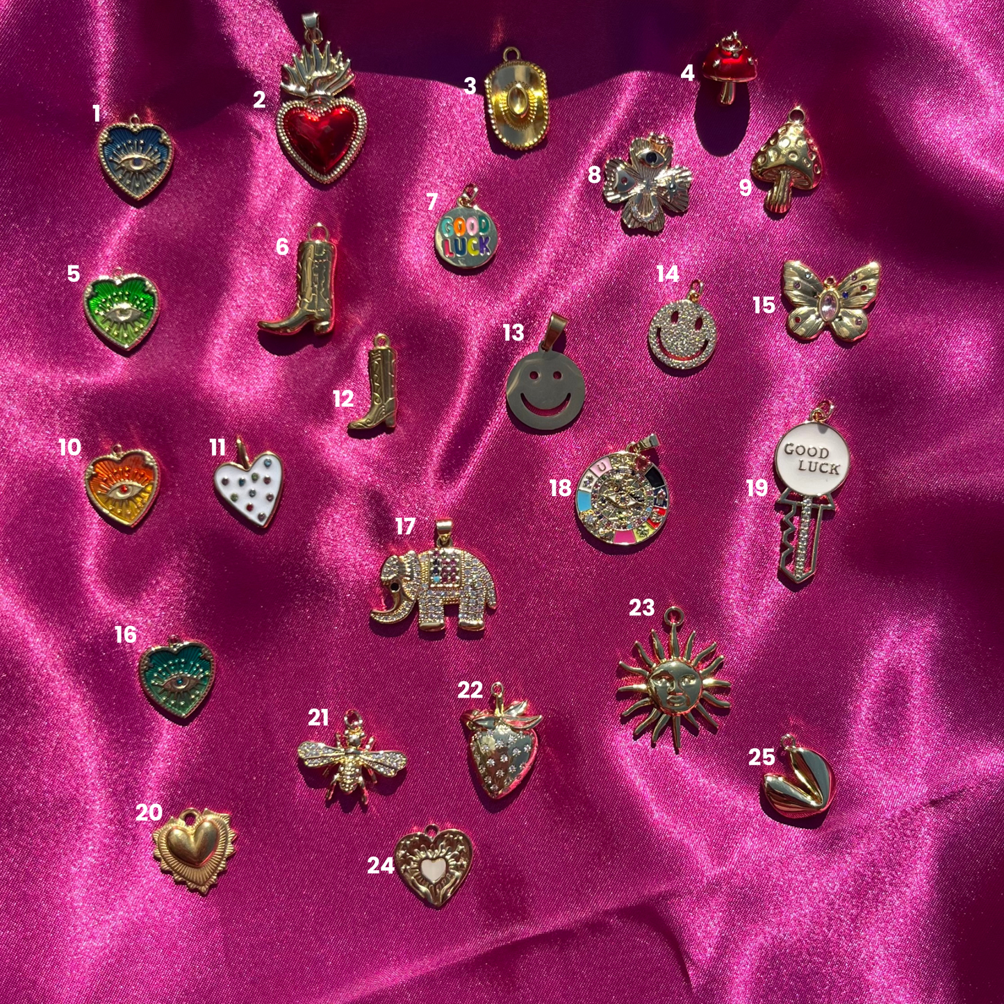 charms acier inoxydable pour composer un bijou unique, coeur, smiley, santiag, elephant, champignon, soleil, abeille