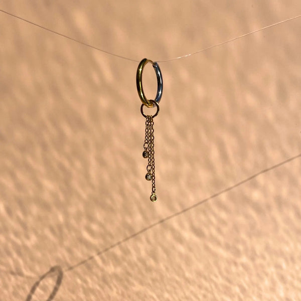 creole en acier inoxydable interchangeable avec strass upcyclés