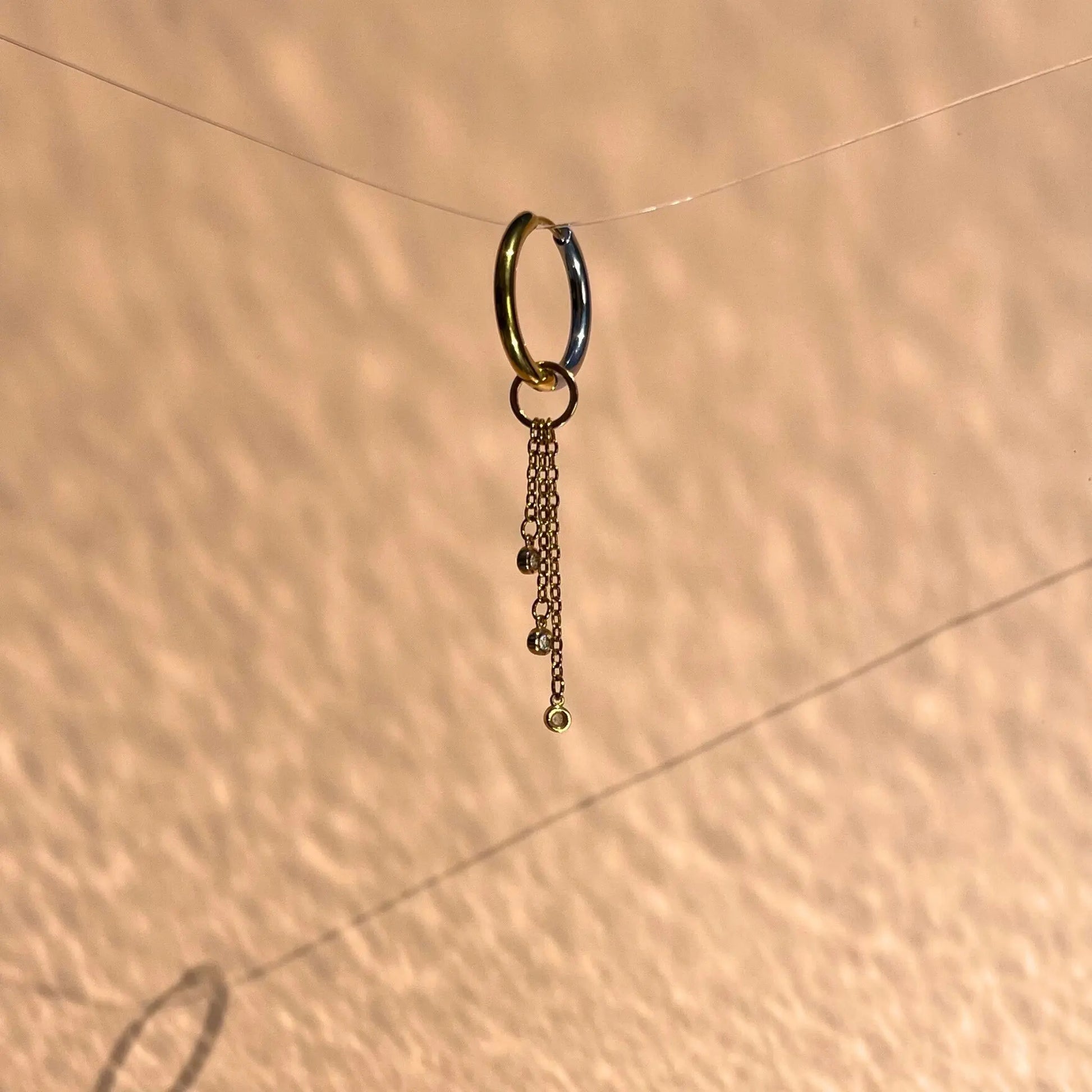 creole en acier inoxydable interchangeable avec strass upcyclés
