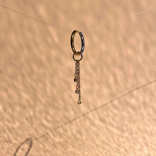 creole en acier inoxydable interchangeable avec strass upcyclés