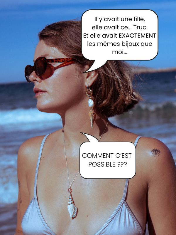 roman photo dialogue Léa : "il y avait une fille, elle avait ce... Truc. Et elle avait exactement les mêmes bijoux que moi... Comment c'est possible"